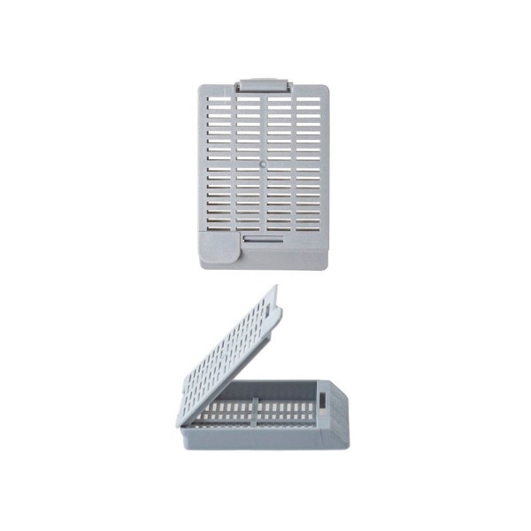 Hinged Tissue Cassette, gray